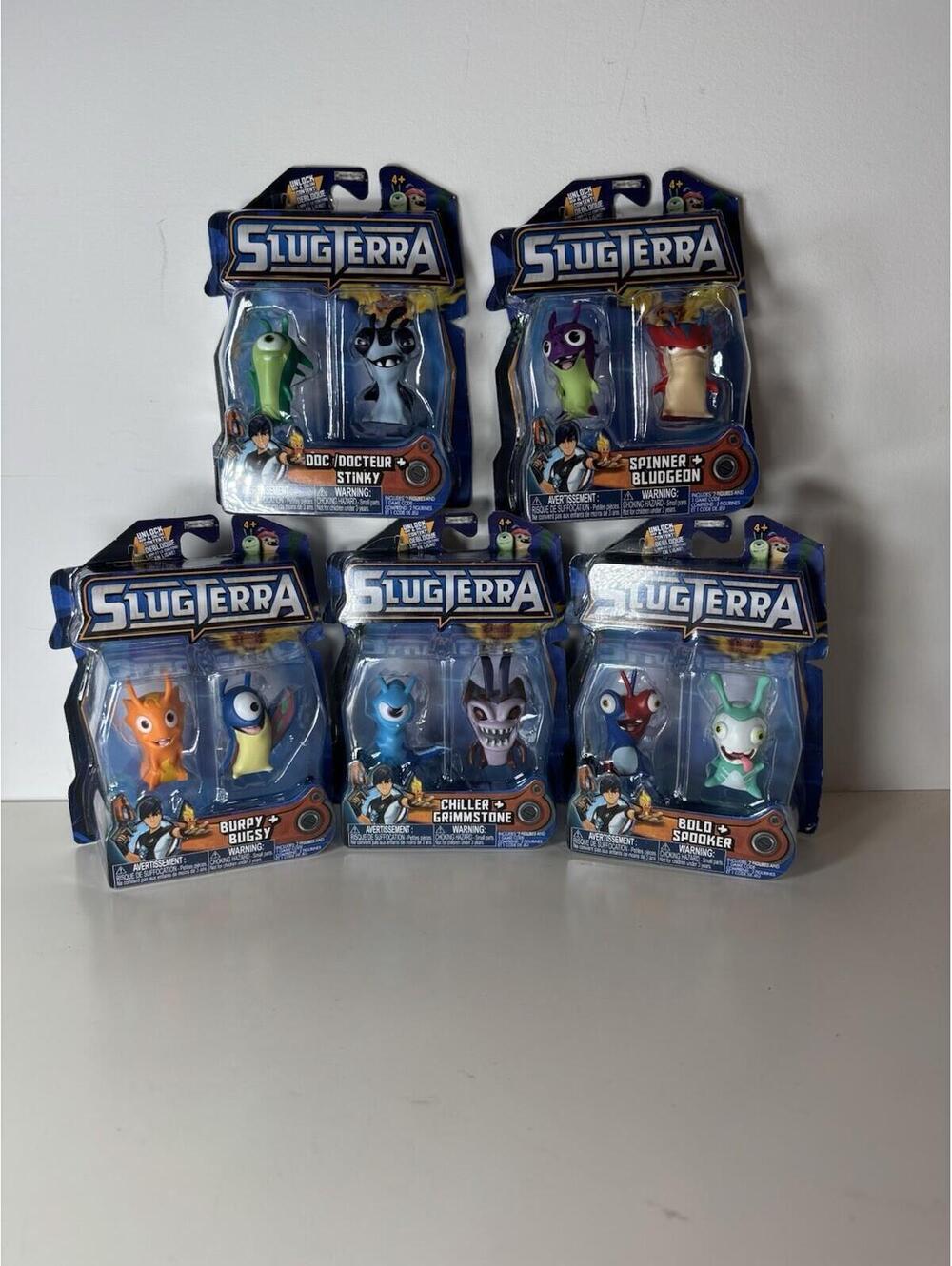 Slugterra Mini Figure 2-Pack SET OF 5 Slugs with Code for Exclusive Game items